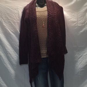 Plum Knit Cardigan